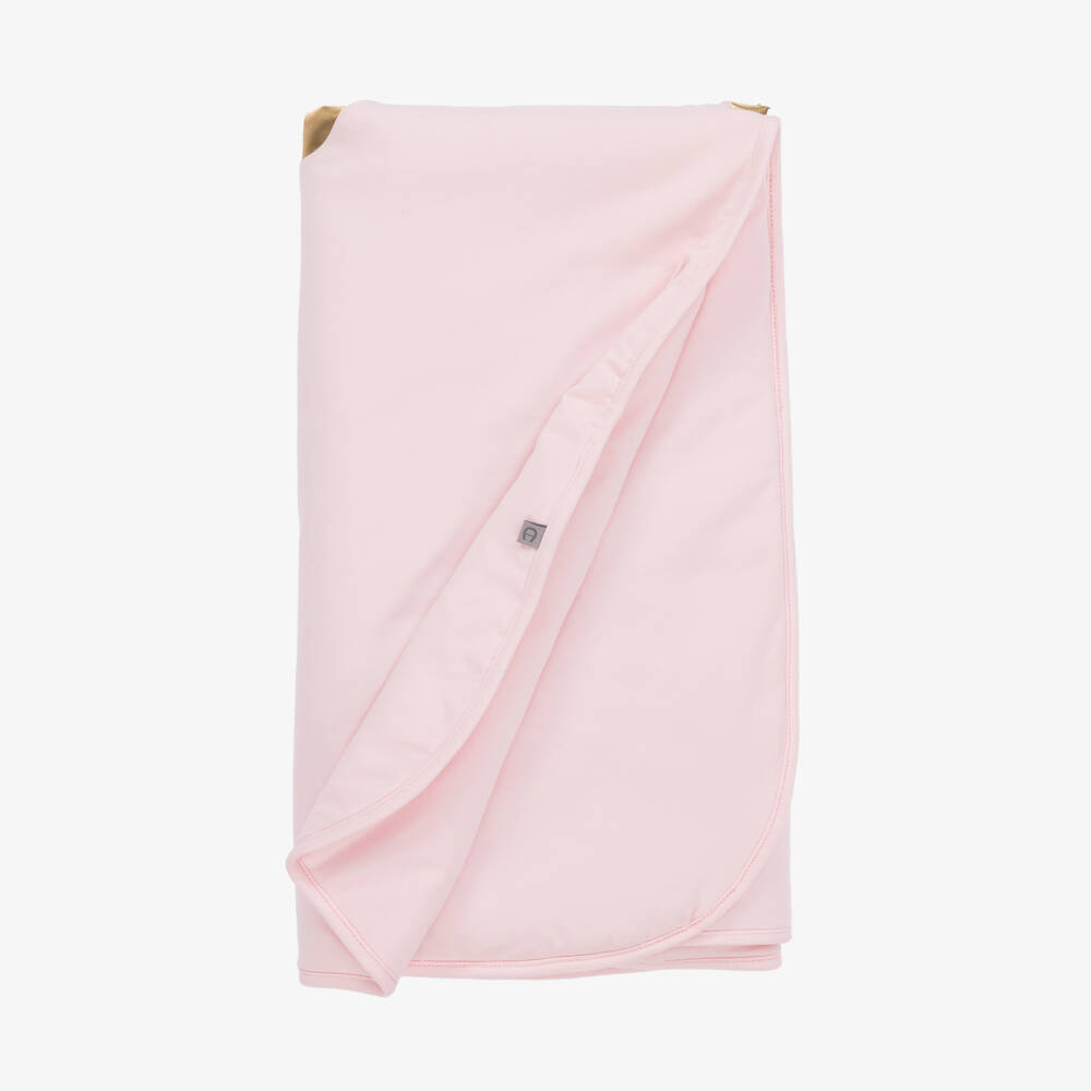 AIGNER-Girls Soft Pink Jersey Blanket | Childrensalon Outlet