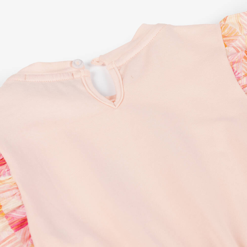 AIGNER-فستان وردي ناعم للبنات بشعار | Childrensalon Outlet