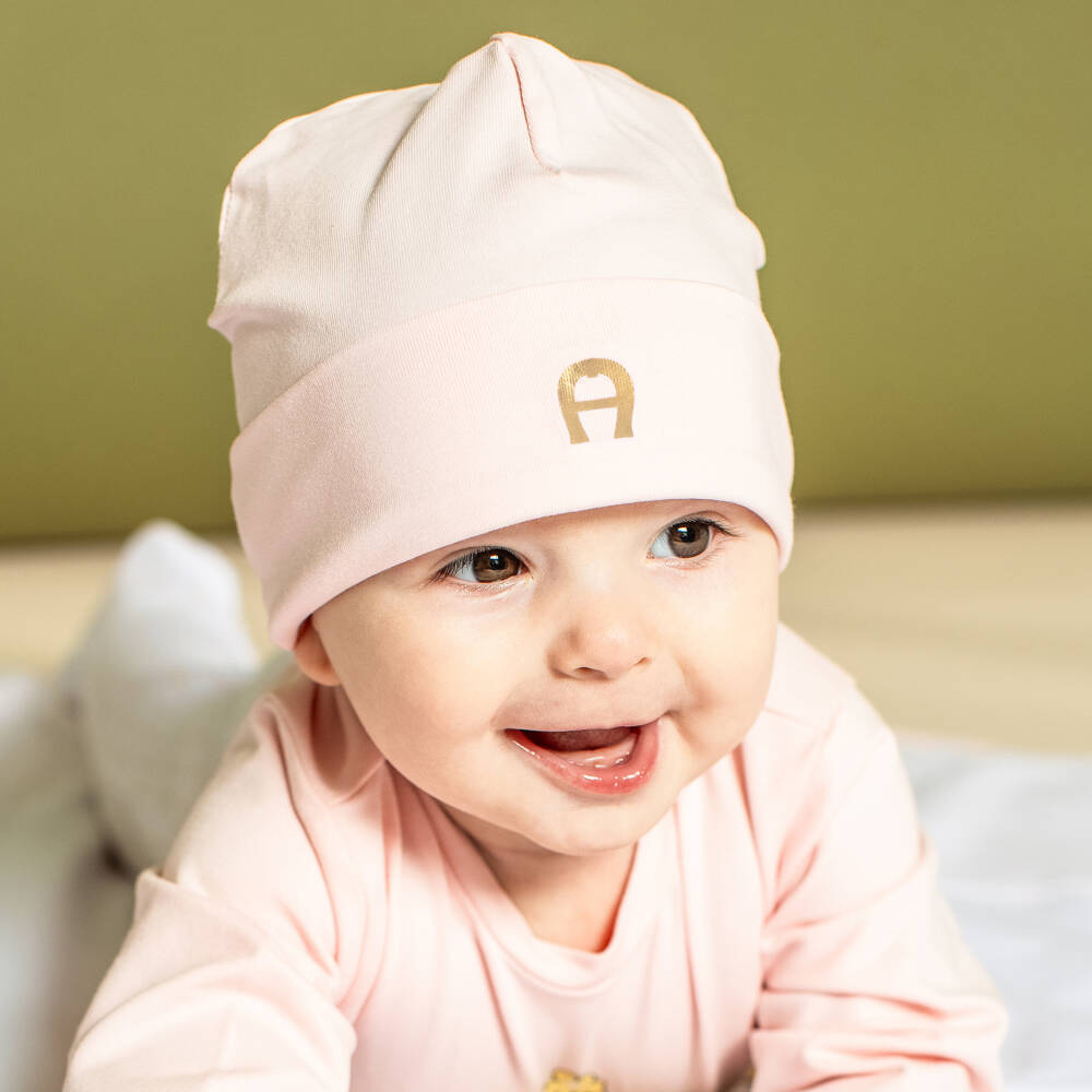 AIGNER-Girls' Soft Pink Pima Hat | Childrensalon Outlet