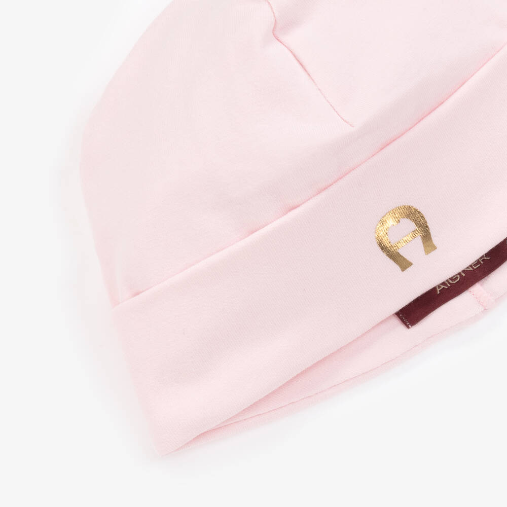 AIGNER-Girls' Soft Pink Pima Hat | Childrensalon Outlet