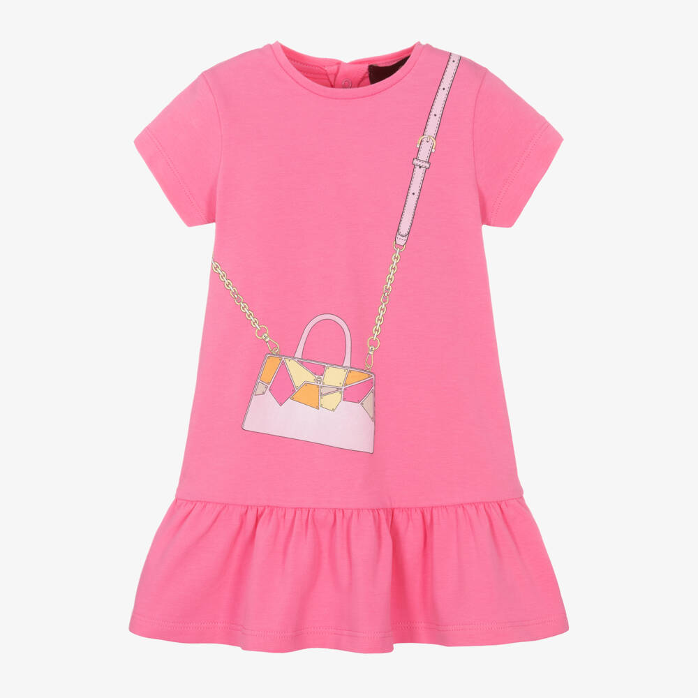 AIGNER-Платье с рюшами для девочек нежно-розовое | Childrensalon Outlet