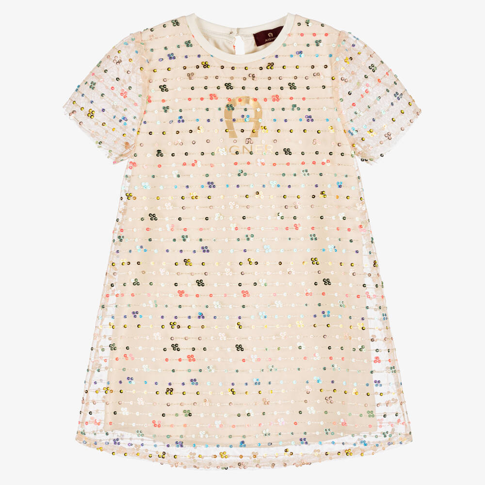 AIGNER-Girls Sparkling Pink Tulle Gown | Childrensalon Outlet