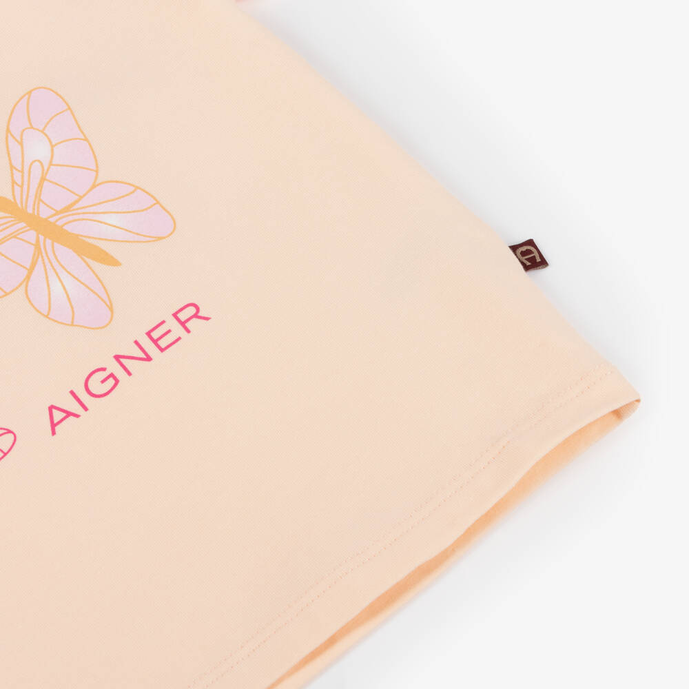 AIGNER-Girls Sunny Butterfly Cotton Tee | Childrensalon Outlet