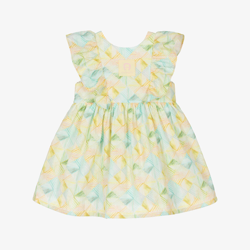 AIGNER-Платье из хлопка в солнечных пастельных тонах для девочек | Childrensalon Outlet
