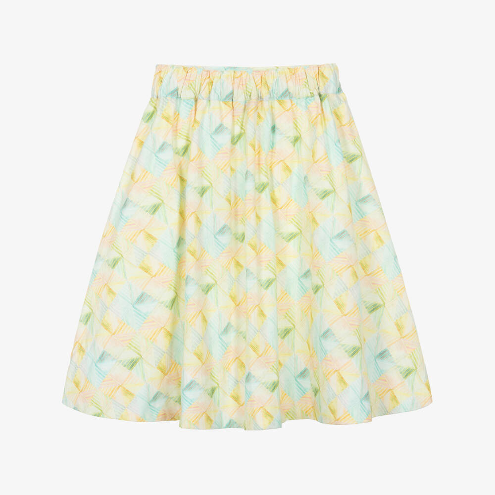 AIGNER-Girls Sunshine Geometric Viscose Skirt | Childrensalon Outlet
