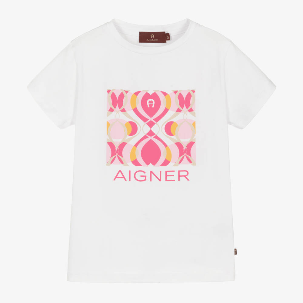 AIGNER-Girls Two-Tone Cotton Tee Delight | Childrensalon Outlet