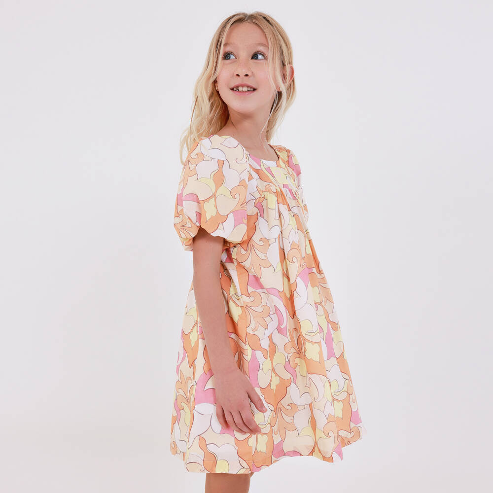 AIGNER-فستان بوبلين قطني زاهي للبنات | Childrensalon Outlet