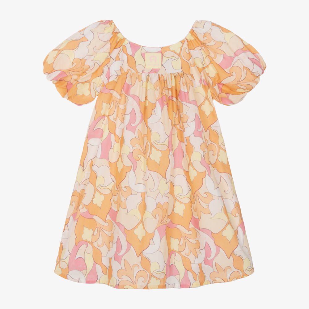 AIGNER-Girls Vibrant Cotton Poplin Dress | Childrensalon Outlet