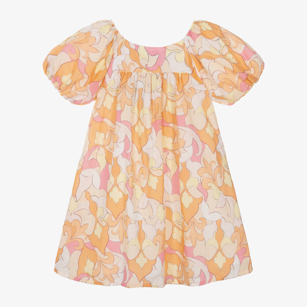 AIGNER-فستان بوبلين قطني زاهي للبنات | Childrensalon Outlet