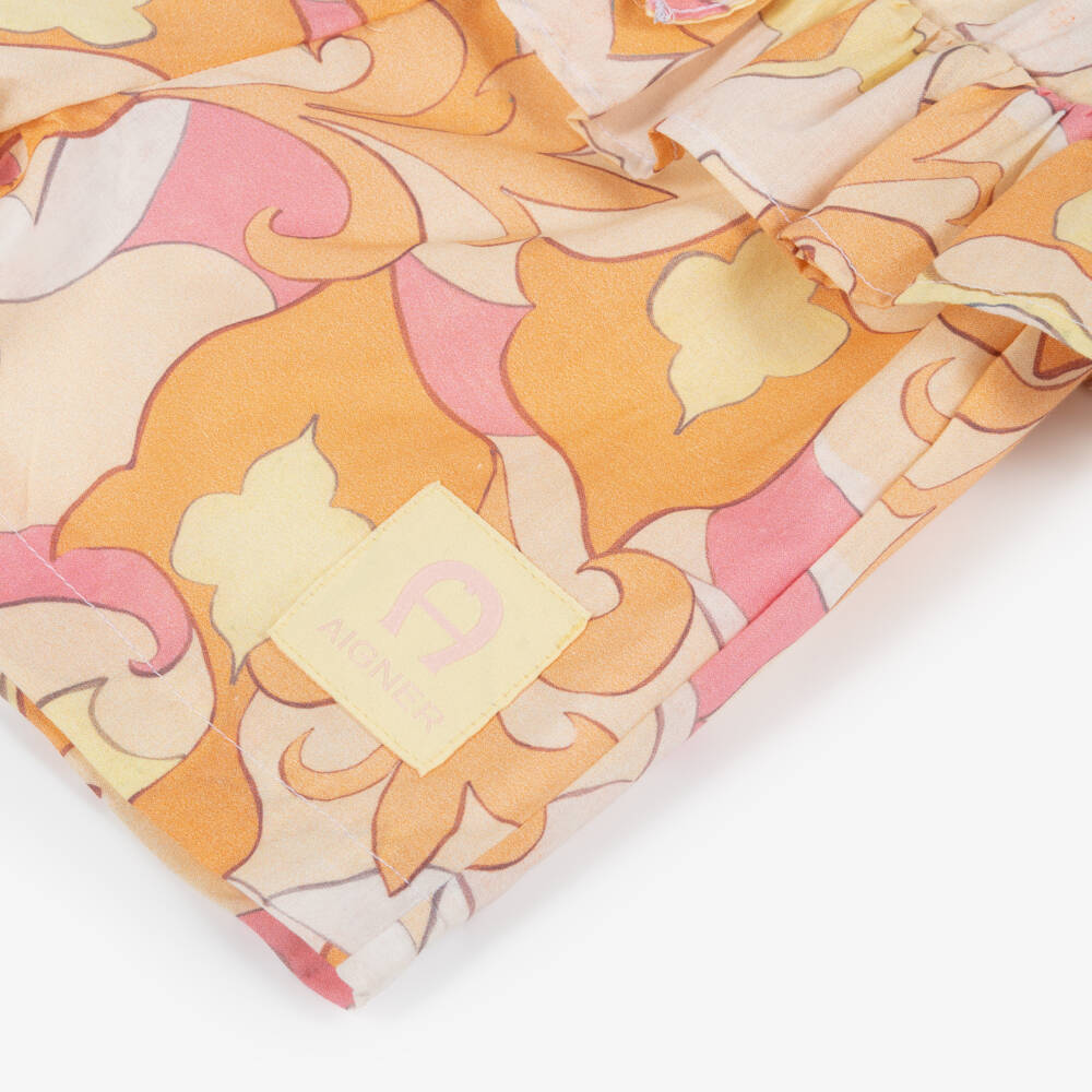 AIGNER-شورت بوبلين قطني زاهي للبنات | Childrensalon Outlet