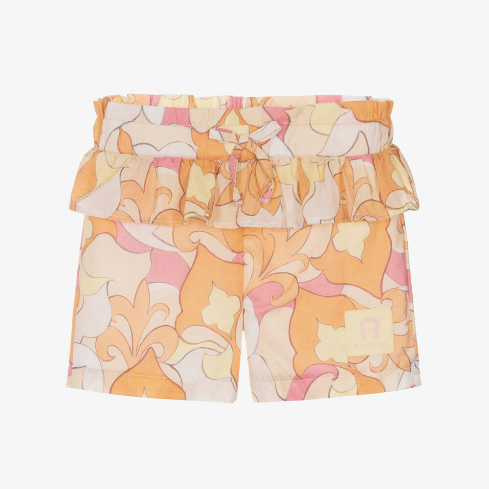 AIGNER-Girls Vibrant Cotton Poplin Shorts | Childrensalon Outlet