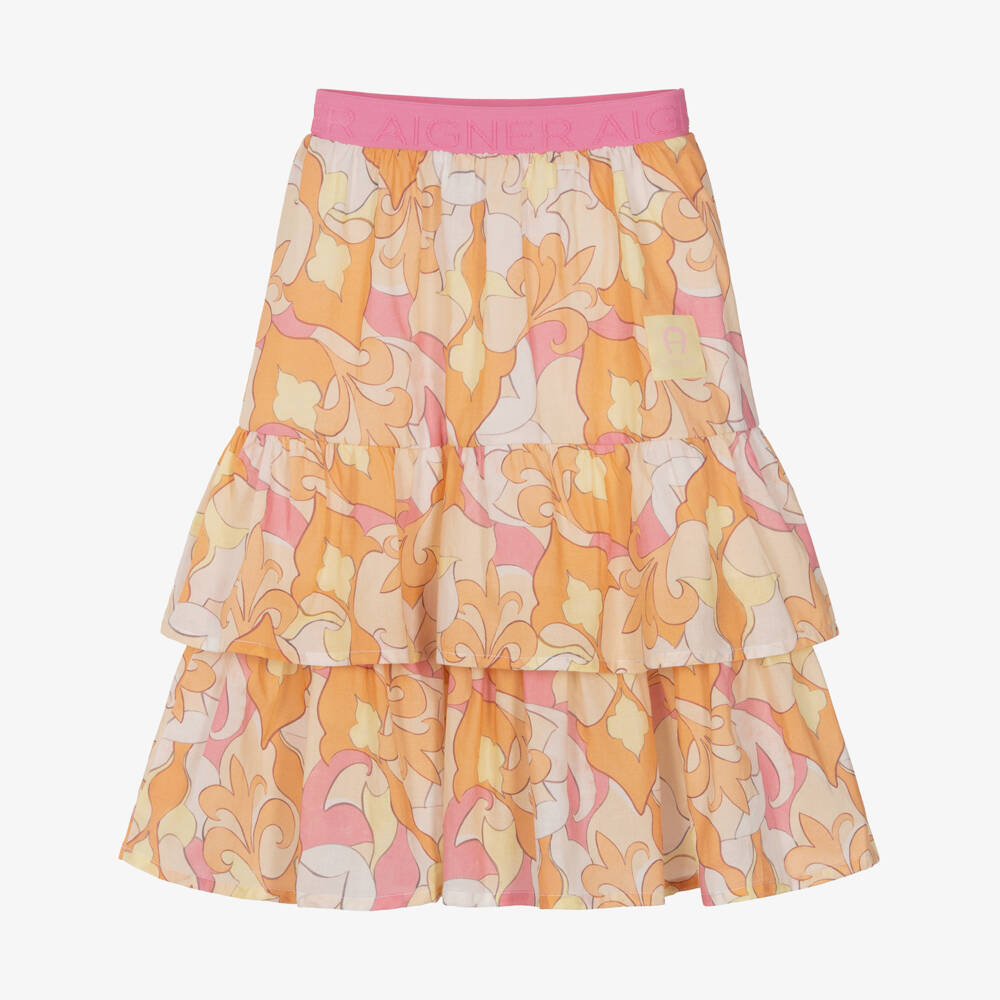 AIGNER-Girls' Vibrant Tiered Cotton Skirt | Childrensalon Outlet