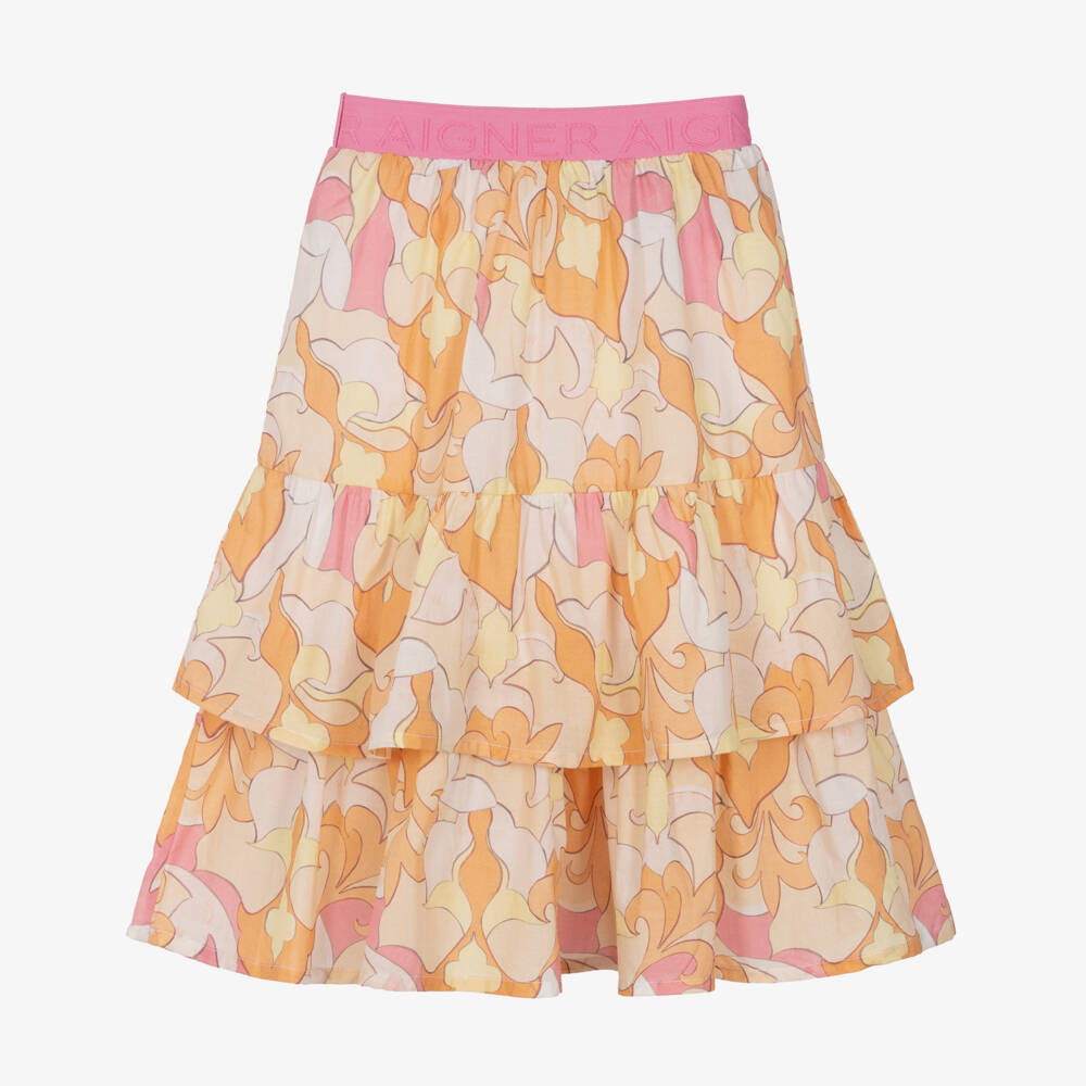 AIGNER-Girls' Vibrant Tiered Cotton Skirt | Childrensalon Outlet