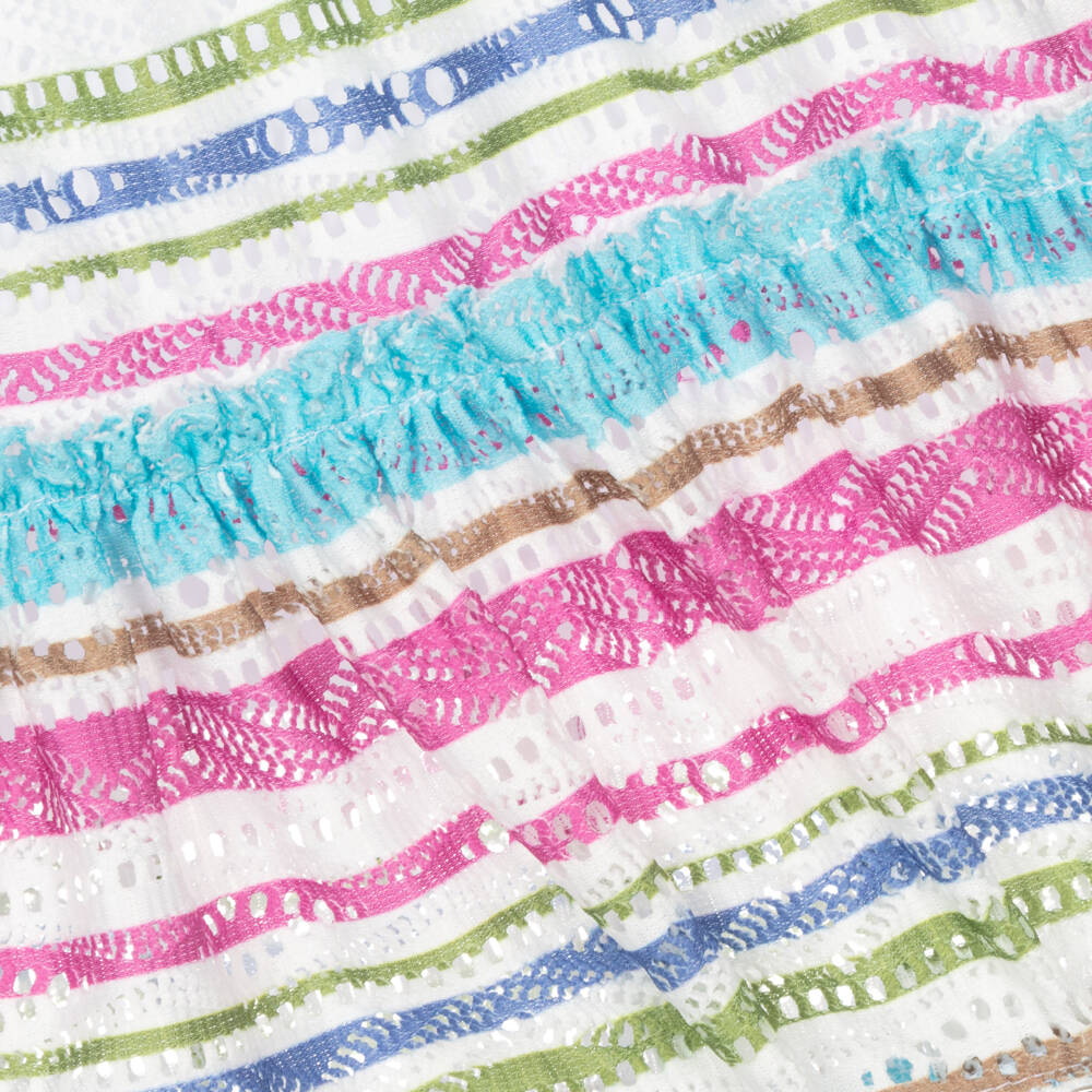 AIGNER-Girls Whimsical Pink-Striped Cotton Dress | Childrensalon Outlet