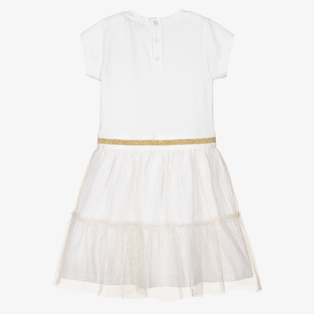 AIGNER-Белое хлопковое платье для девочек | Childrensalon Outlet