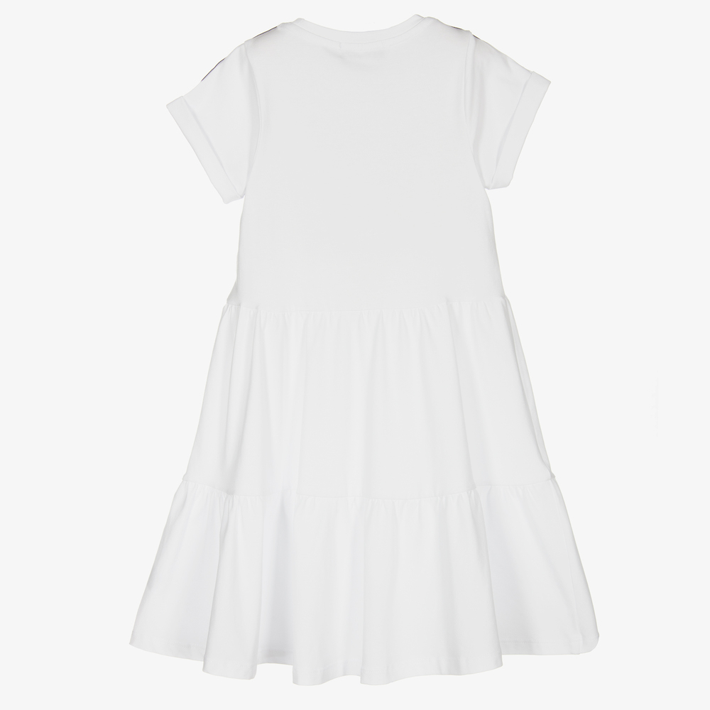 AIGNER-فستان قطن جيرسي لون أبيض | Childrensalon Outlet