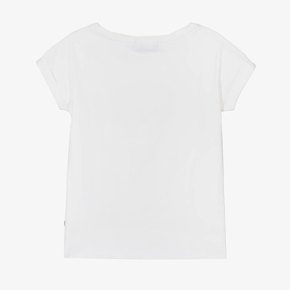 AIGNER-تيشيرت قطن جيرسي لون أبيض للبنات | Childrensalon Outlet