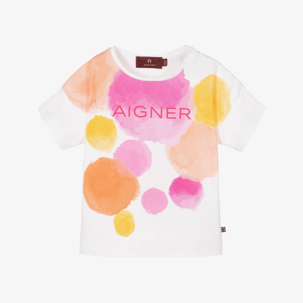 AIGNER-Белая хлопковая футболка | Childrensalon Outlet