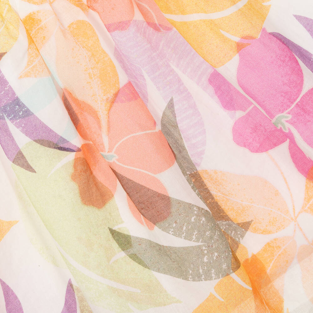 AIGNER-Girls White Floral Cotton Dress | Childrensalon Outlet