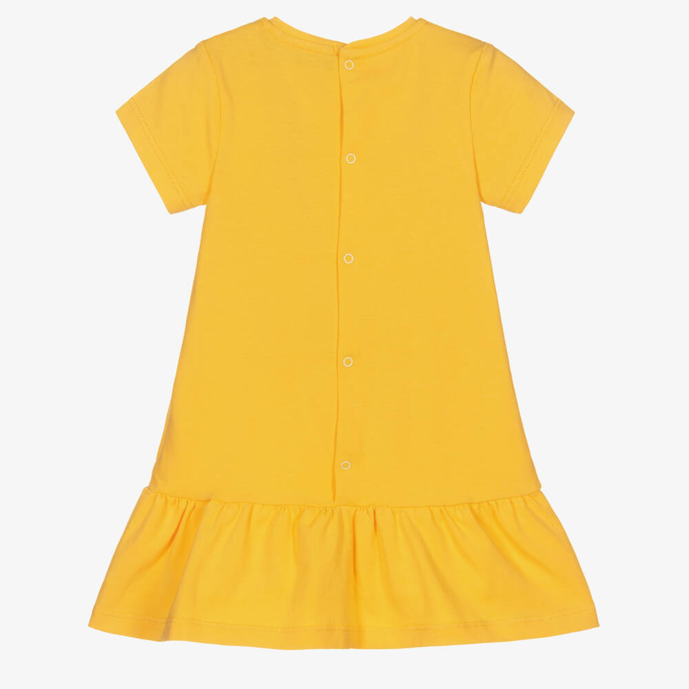 AIGNER-Girls Yellow Bag Print Dress | Childrensalon Outlet