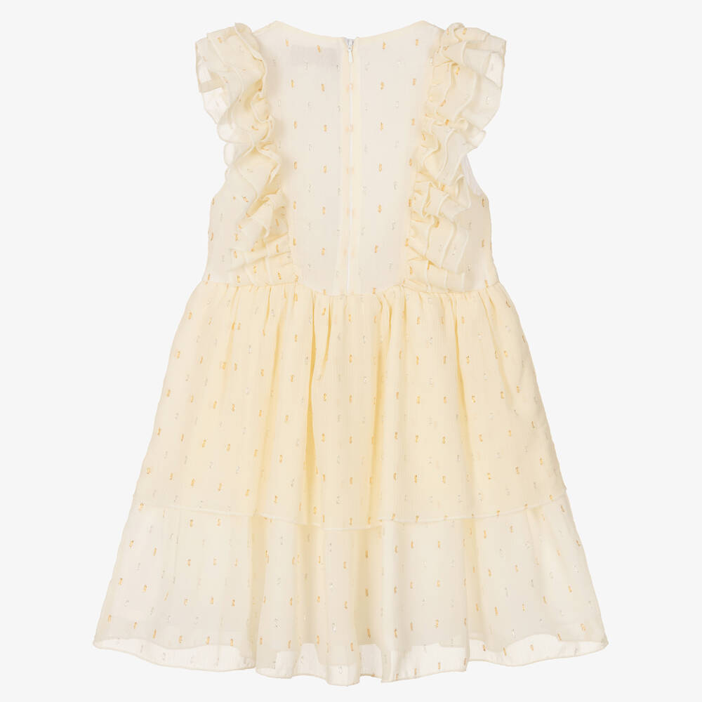 AIGNER-فستان شيفون لون أصفر | Childrensalon Outlet