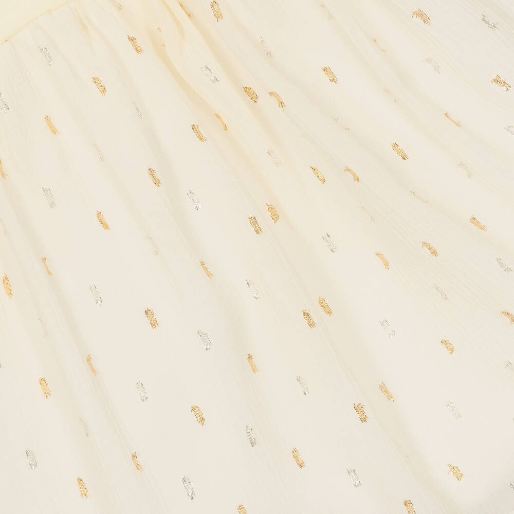 AIGNER-Girls Yellow Cotton & Chiffon Dress | Childrensalon Outlet