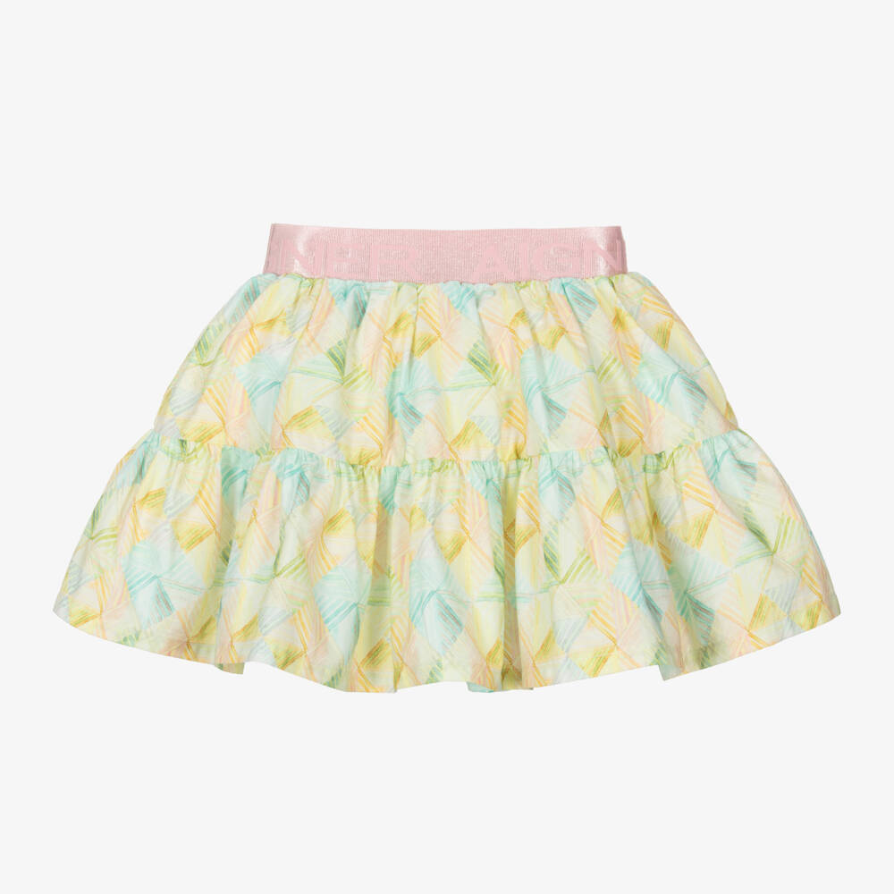 AIGNER-Girls Yellow Pastel Patterned Skirt | Childrensalon Outlet