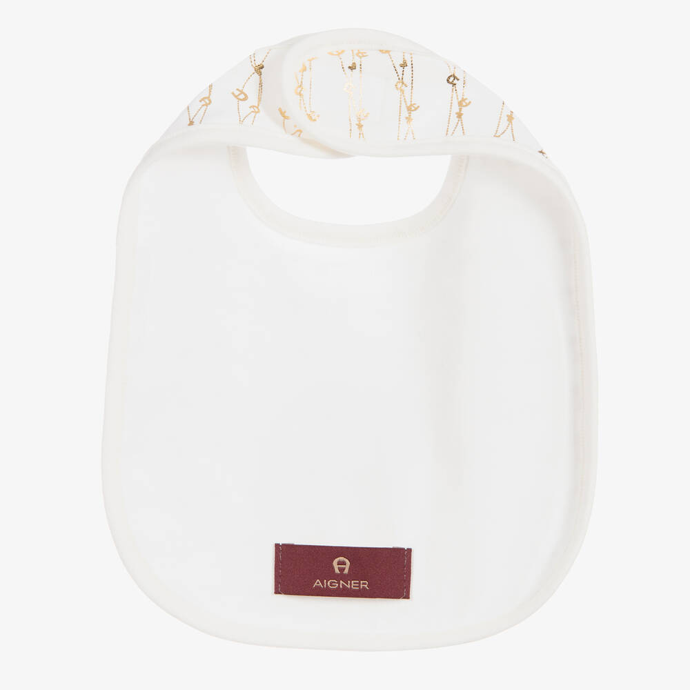 اقنر-مريلة قطن بيما لون عاجي و ذهبي | Childrensalon Outlet