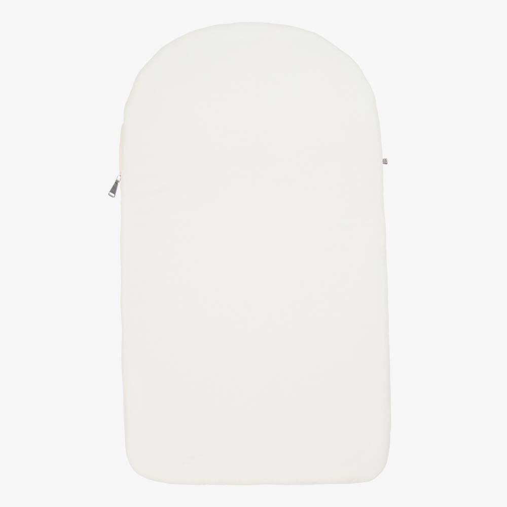 AIGNER-Ivory & Gold Pima Cotton Padded Baby Nest (72cm) | Childrensalon Outlet