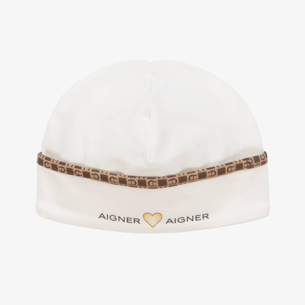 AIGNER-Ivory Luxury Pima Infant Cap | Childrensalon Outlet