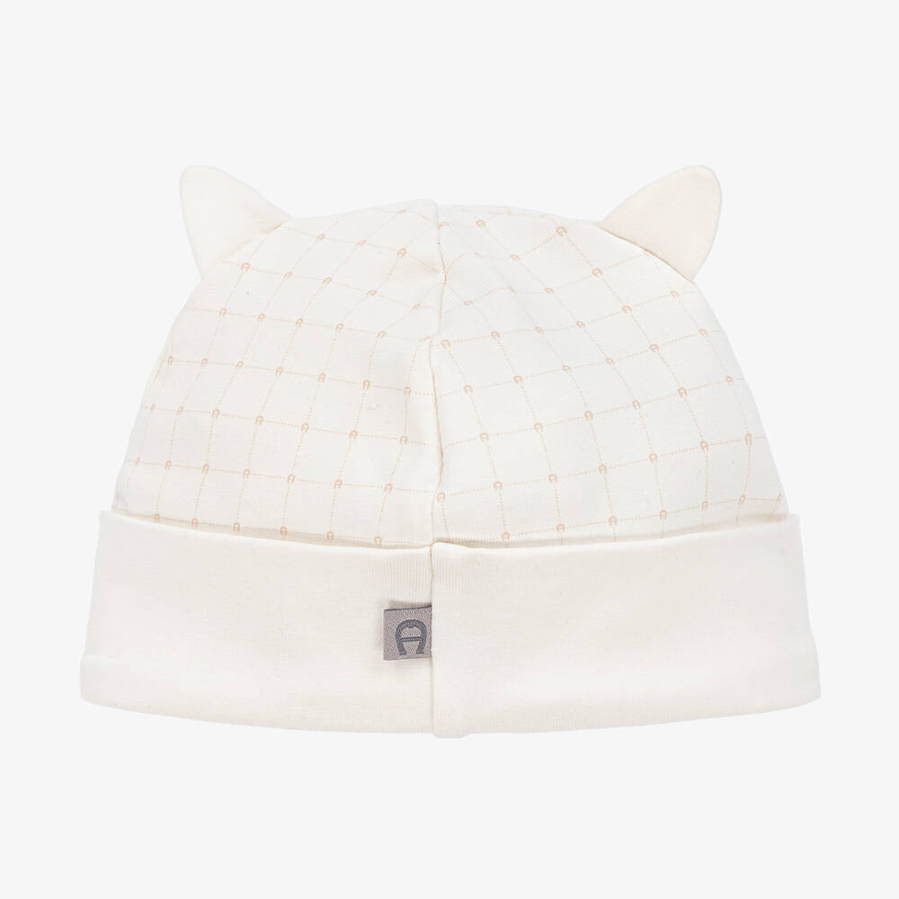 AIGNER-قبعة قطن بيما جيرسي لون عاجي للأطفال | Childrensalon Outlet