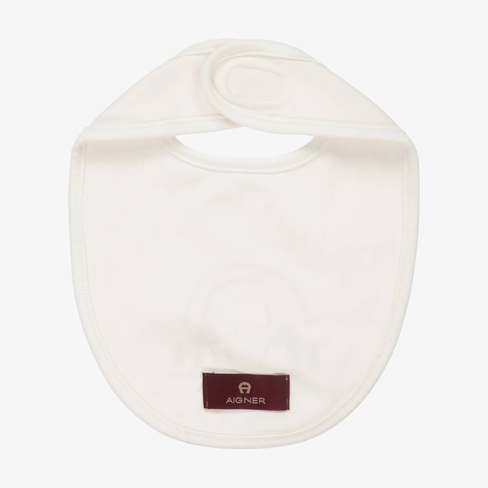 AIGNER-Кремовый слюнявчик из хлопка пима | Childrensalon Outlet