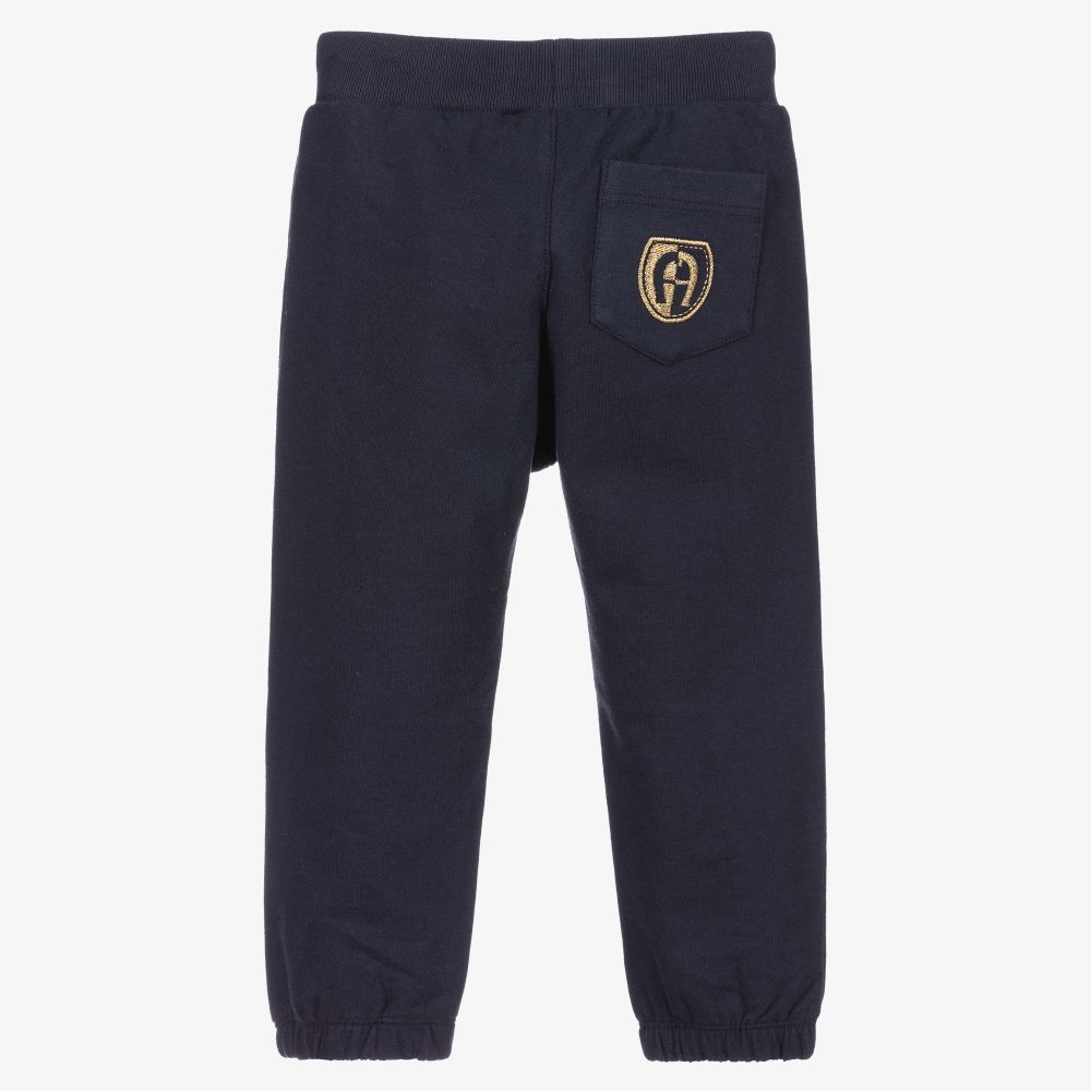 AIGNER-Синие хлопковые джоггеры для малышей | Childrensalon Outlet