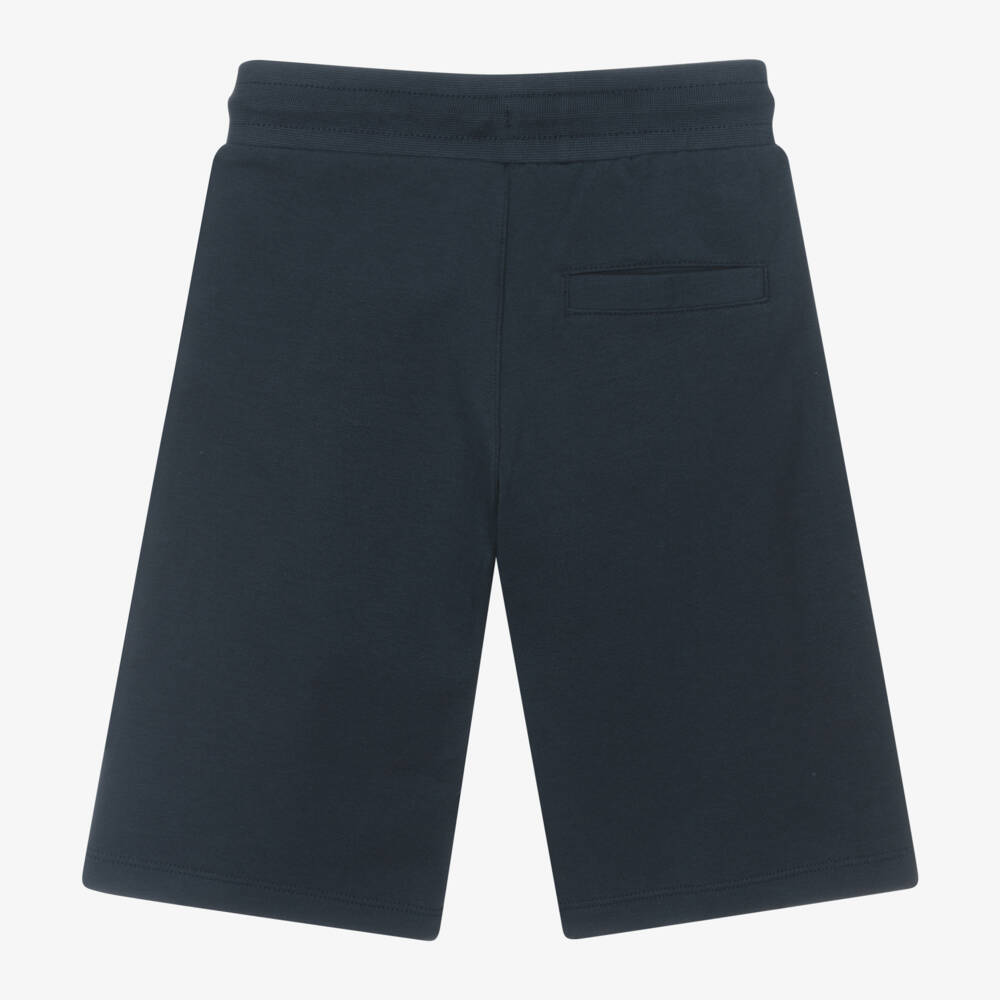 AIGNER-Navy Cotton Boys Tape Shorts | Childrensalon Outlet