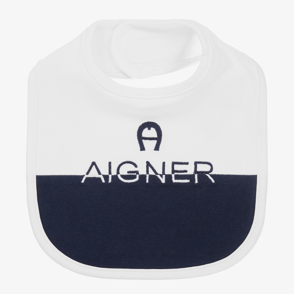 AIGNER-Pima Cotton Baby Bib | Childrensalon Outlet