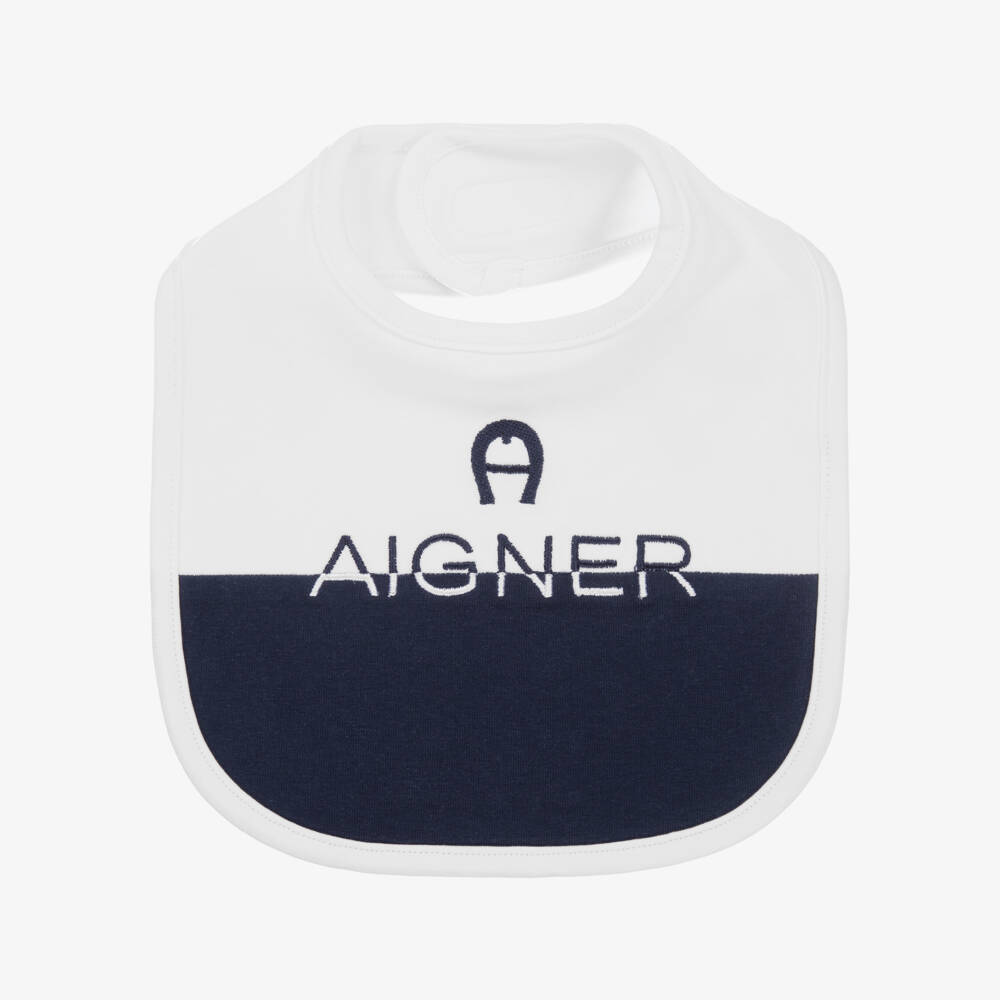 AIGNER-Pima Cotton Baby Bib | Childrensalon Outlet