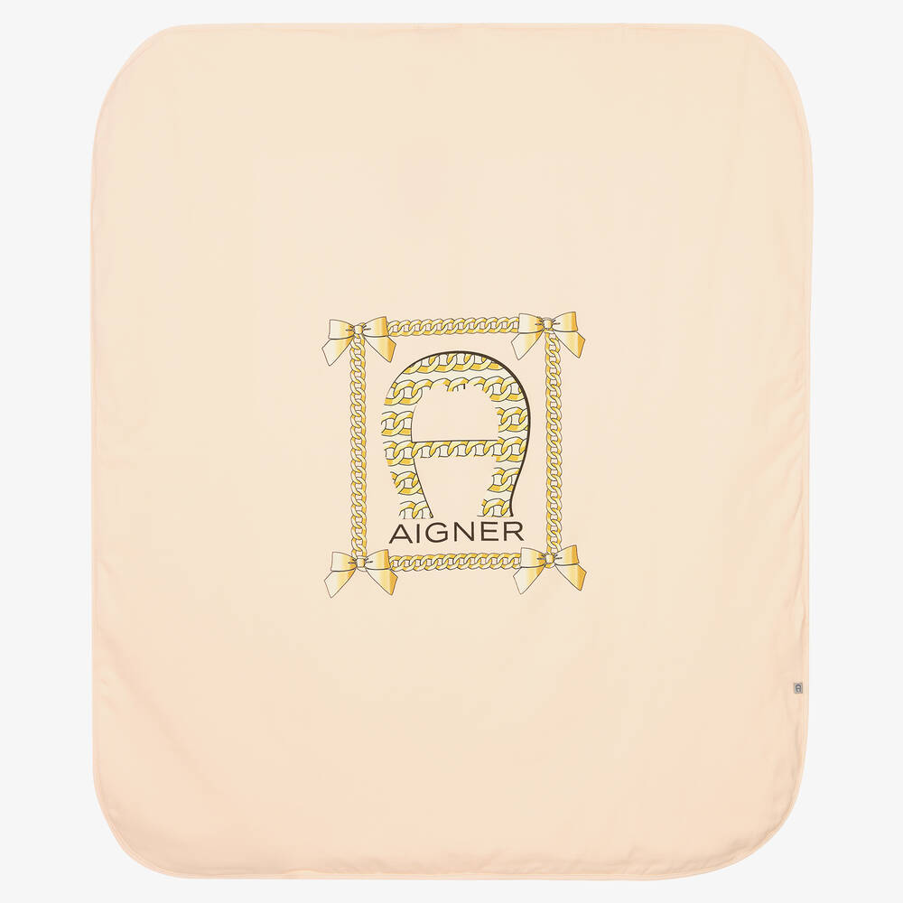 AIGNER - Pink Padded Blanket (80cm) | Childrensalon