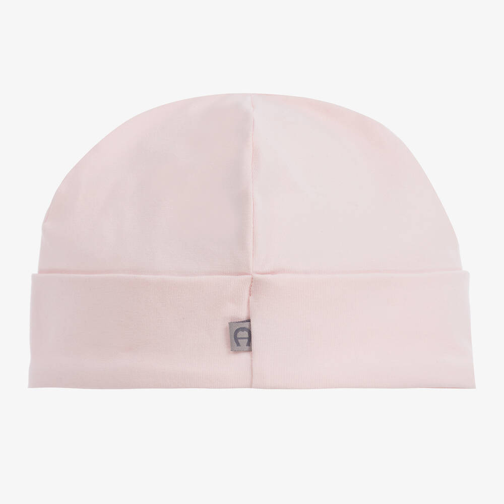 AIGNER-Розовая детская шапочка из хлопка пима | Childrensalon Outlet