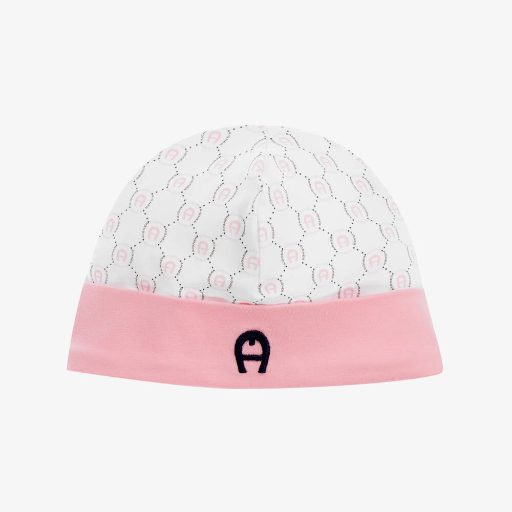 AIGNER-Розовая детская шапочка из хлопка пима | Childrensalon Outlet