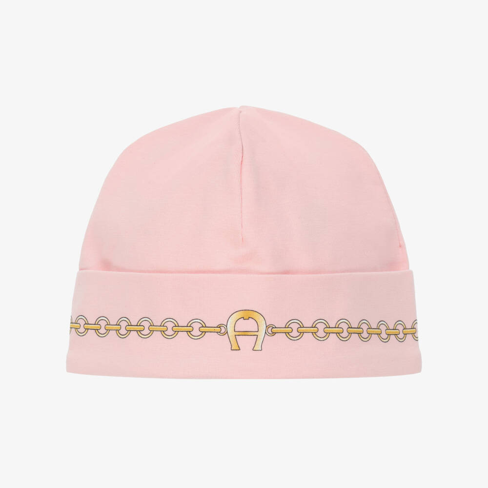 AIGNER-Розовая шапочка из хлопка пима для малышей | Childrensalon Outlet