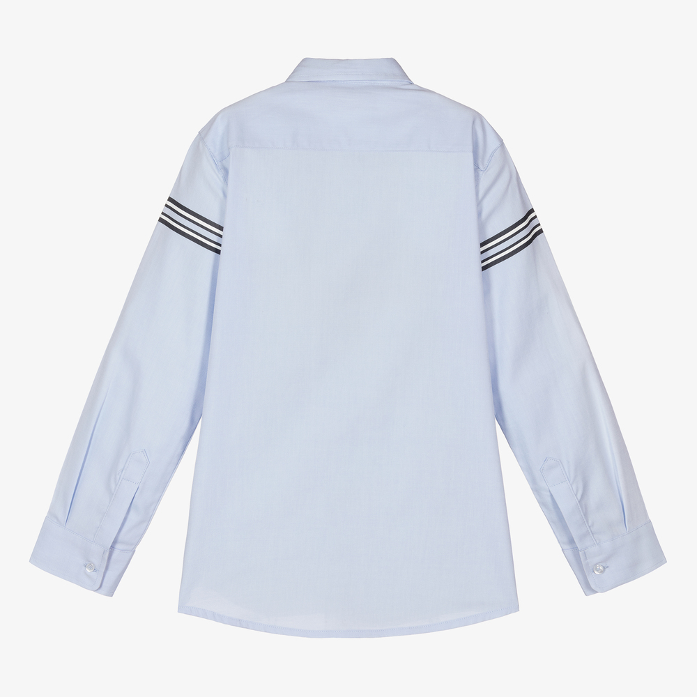 AIGNER-Teen Blue Cotton Oxford Shirt | Childrensalon Outlet
