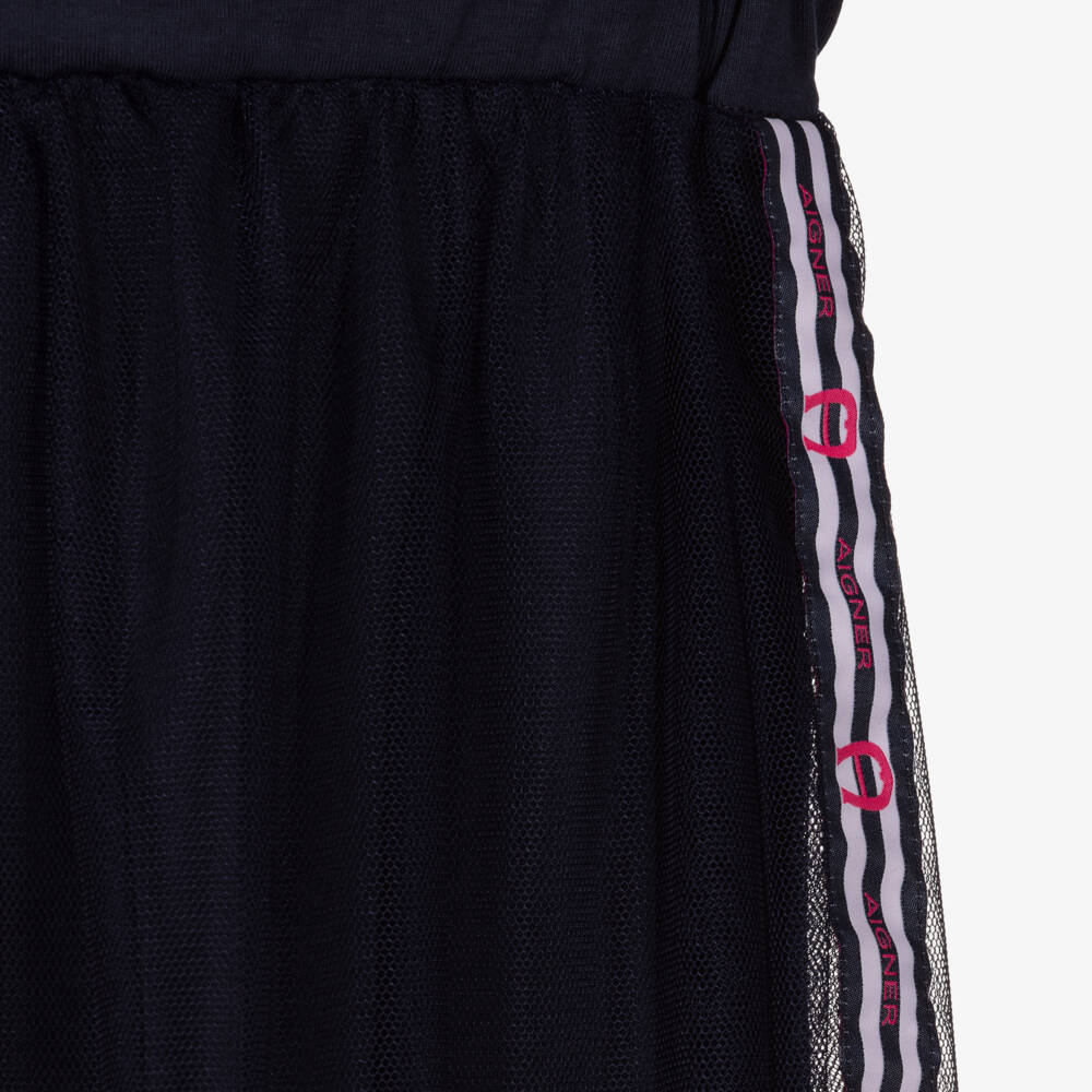 AIGNER-Teen Blue Tulle Midi Skirt | Childrensalon Outlet