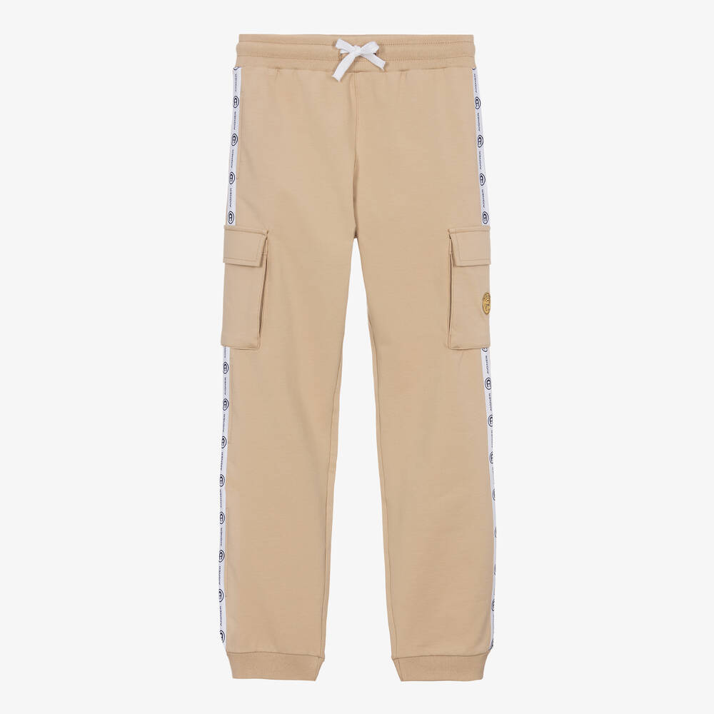 AIGNER Teen Boys Beige Cargo Joggers Childrensalon Outlet
