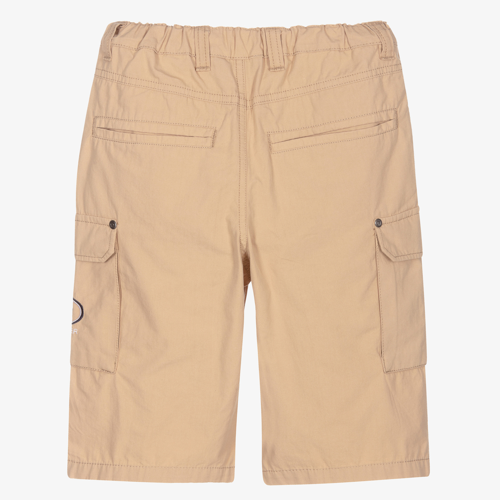 AIGNER-شورت كارغو تينز ولادي قطن تويل لون بيج | Childrensalon Outlet