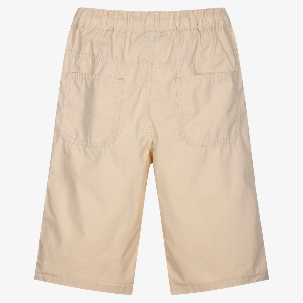 AIGNER-Teen Boys Beige Logo Shorts | Childrensalon Outlet