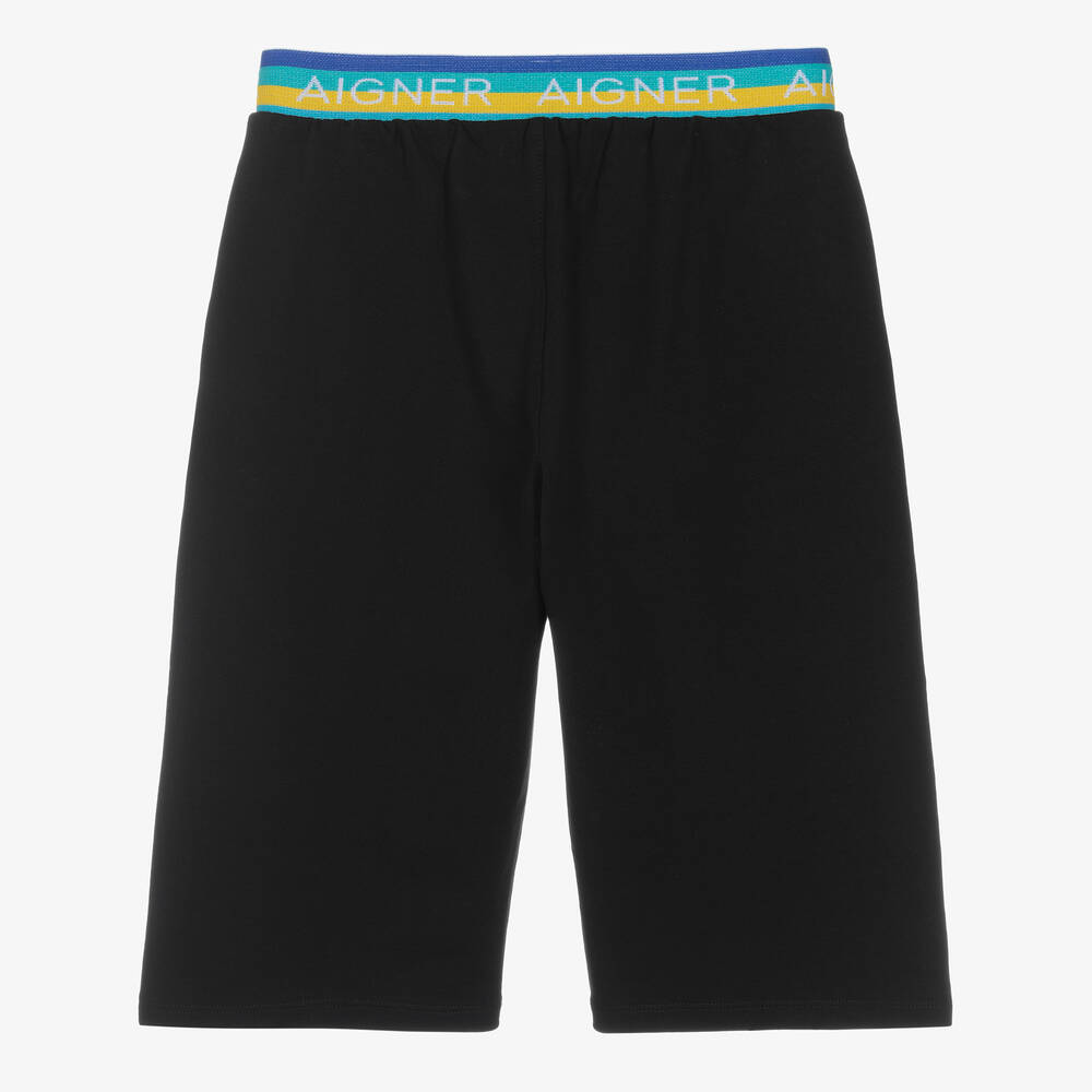 AIGNER-Черные жаккардовые шорты | Childrensalon Outlet