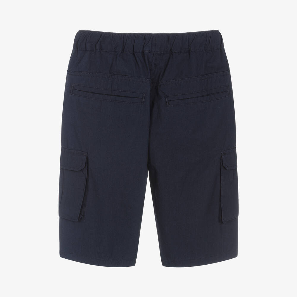 Boys navy blue cargo shorts on sale