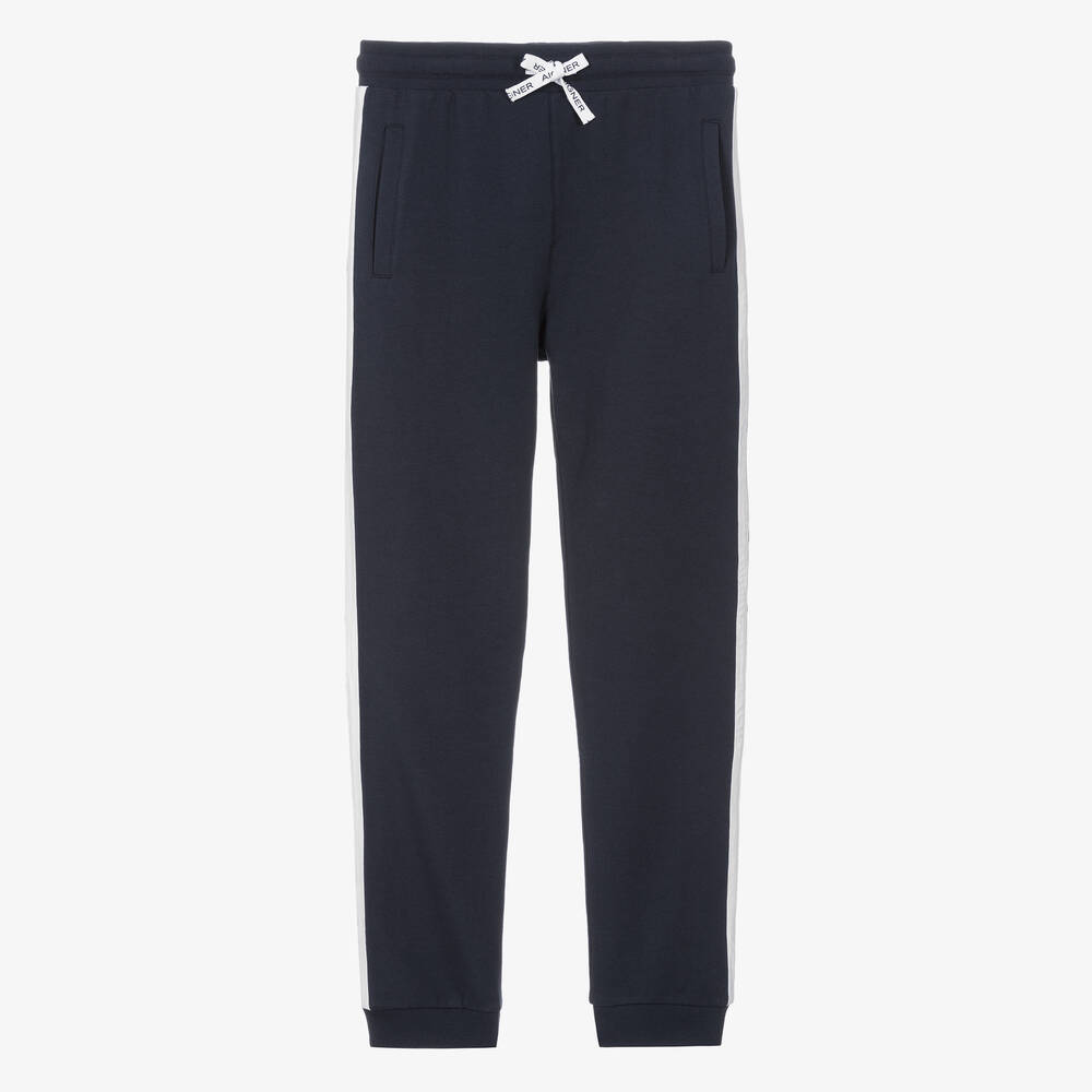 AIGNER - Pantalon de jogging bleu en coton ado garçon | Childrensalon