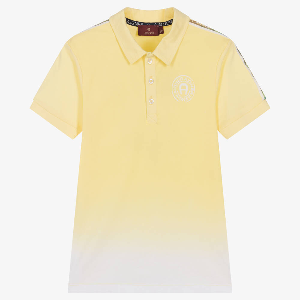 AIGNER - Желтая хлопковая рубашка поло | Childrensalon