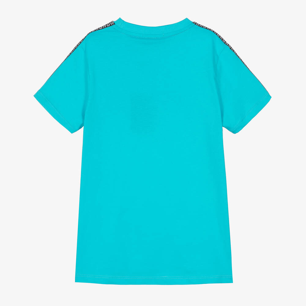 AIGNER-Teen Boys Blue Cotton Logo T-Shirt | Childrensalon Outlet
